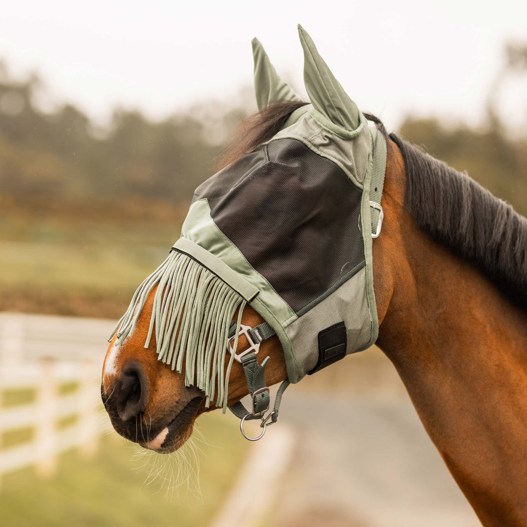 Horze Fly Mask with Detachable Nose Fringe image 