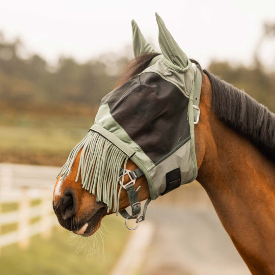 Horze Fly Mask with Detachable Nose Fringe image 