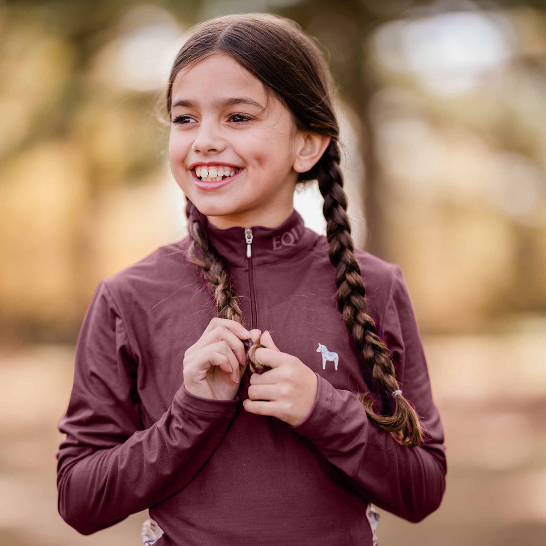 Equinavia Lena Kids Long Sleeve Quarter Zip Shirt image 