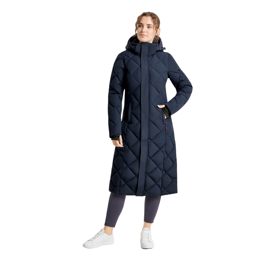 B Vertigo Gem Womens Waxed Padded Long Coat image 