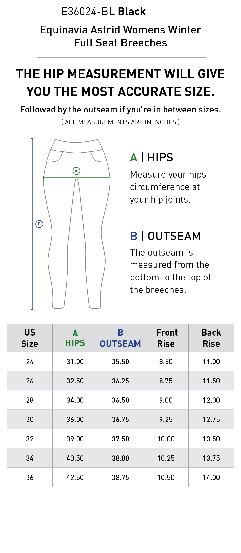 Size chart: Women&