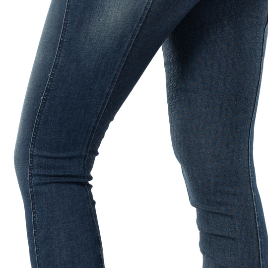 Horze Kaia Womens High Waist Denim Silicone Full Seat Breeches image 