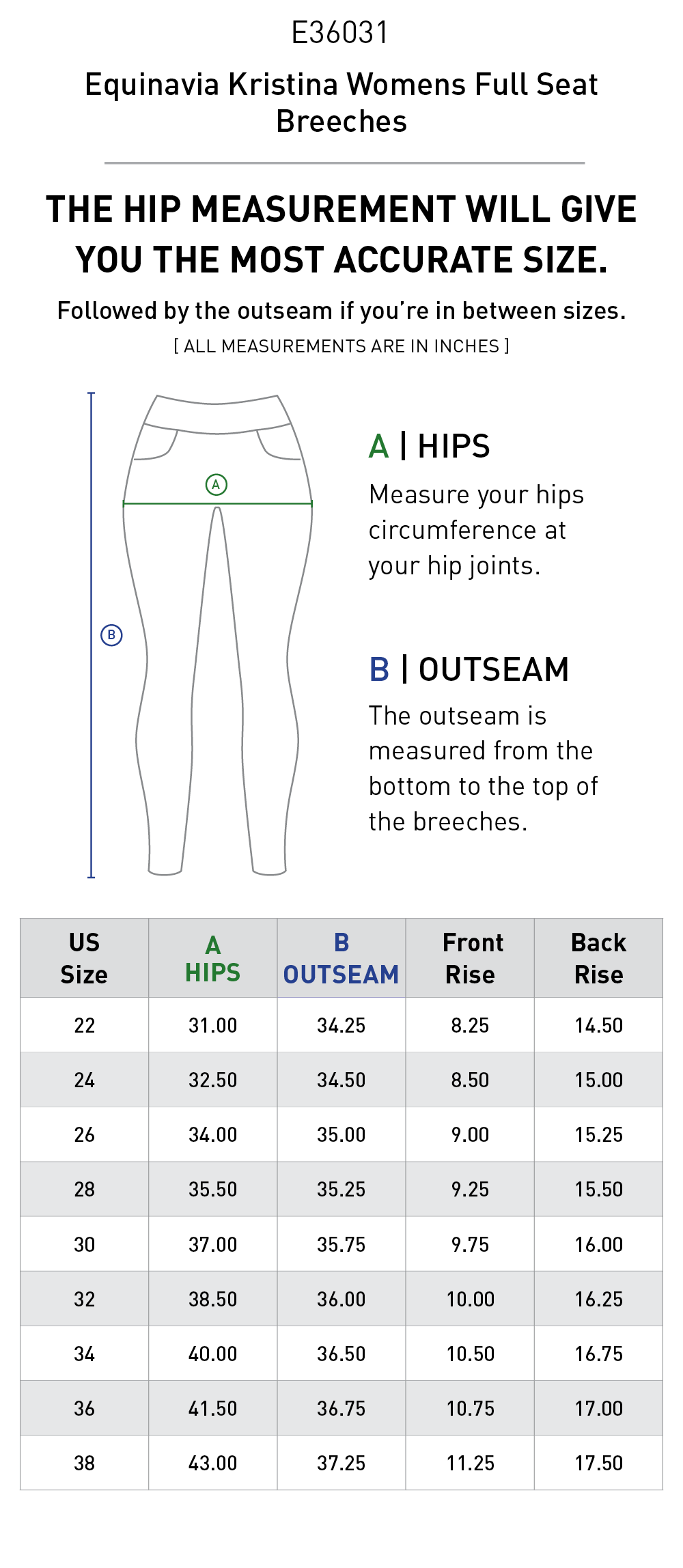 Size chart: Women&