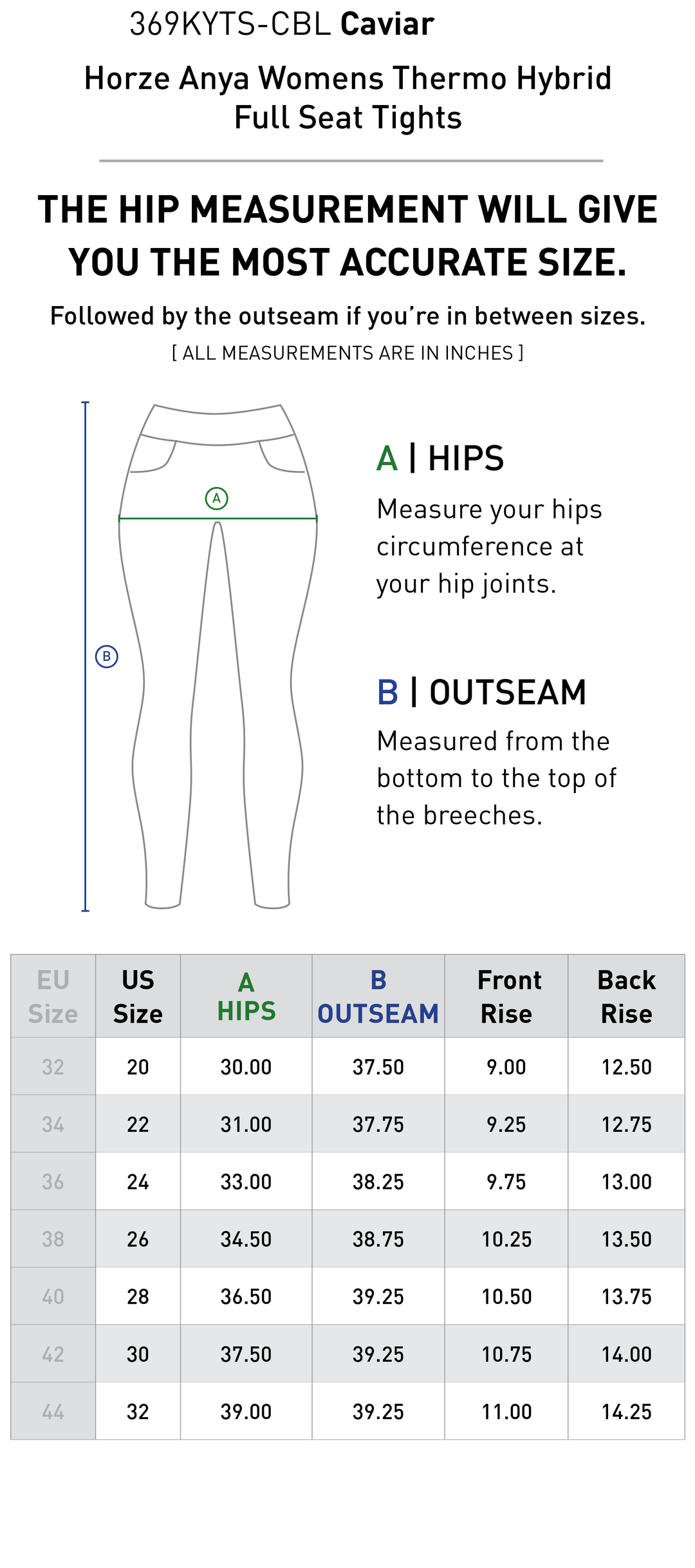 Size chart: Women&