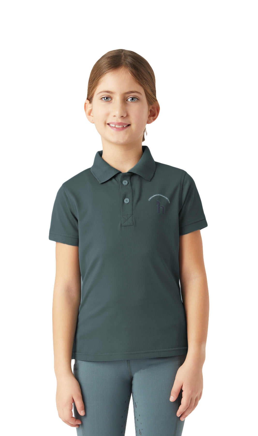 Horze Rae Kids Technical Polo Shirt image 