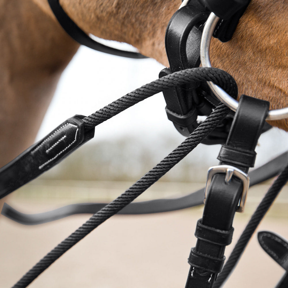 Horze Sparta Nylon/Leather Draw Reins image 