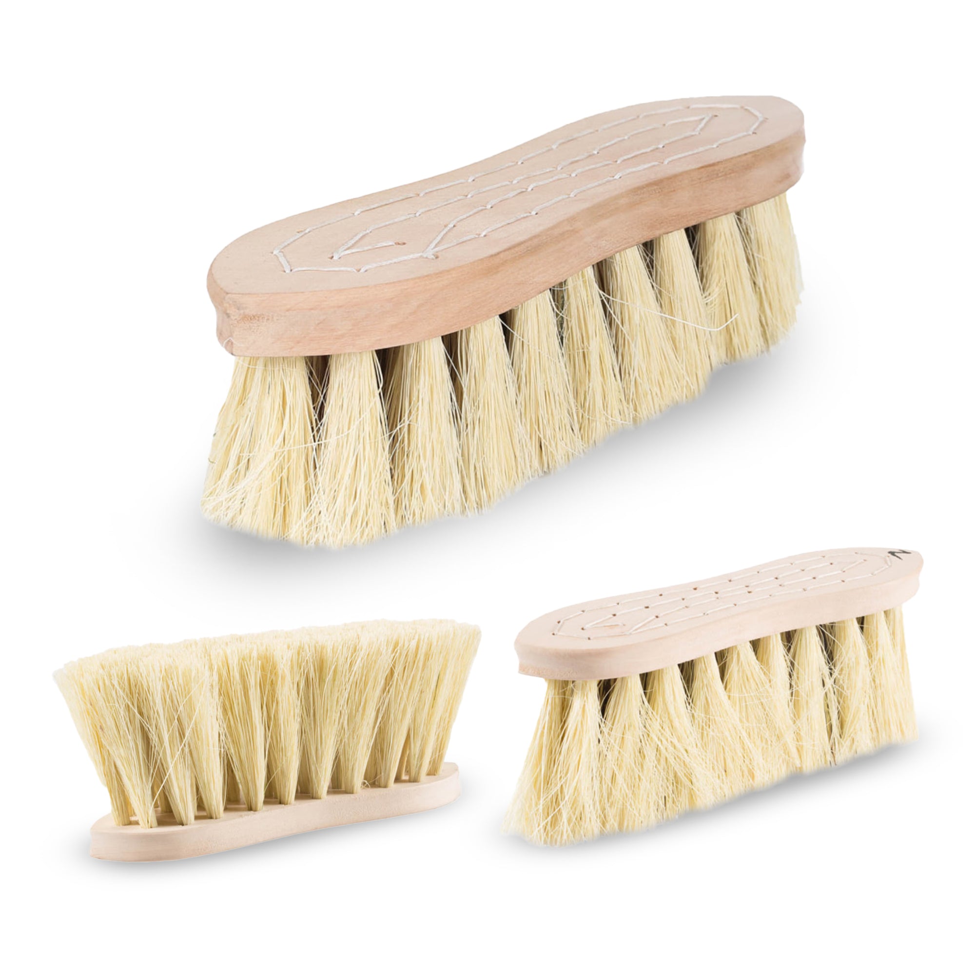 Horze Natural Bristle Wood Back Brush Set image #1