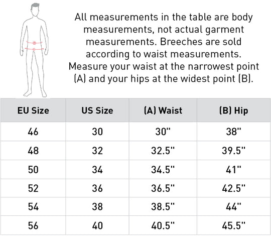 Size chart: Men&