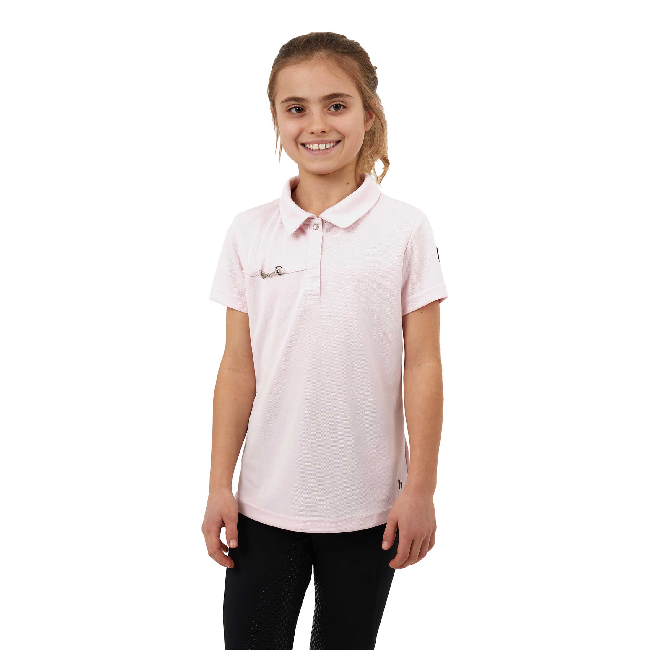 Horze Denise Kids Functional Short Sleeve Polo Shirt image #1
