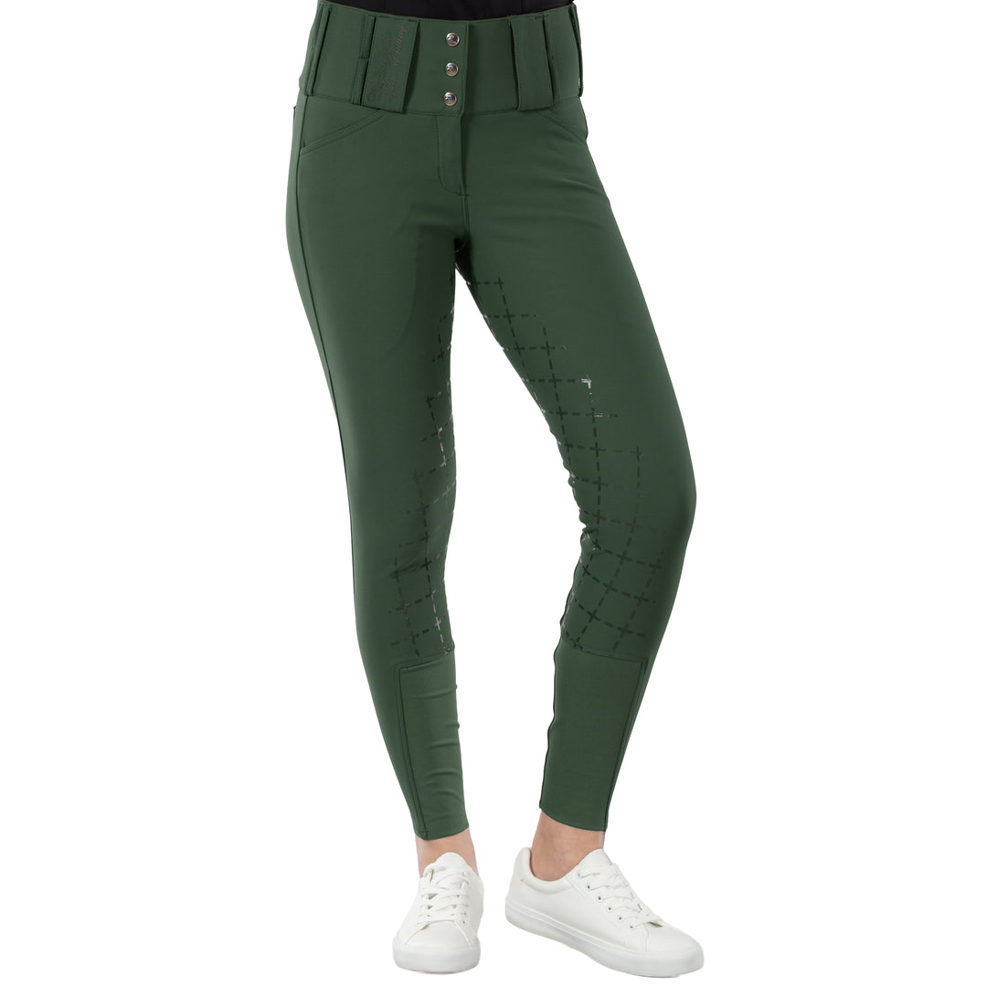 Horze Desiree Womens Silicone Full Seat Breeches with Belt Loops image 