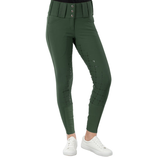 Horze Desiree Womens Silicone Full Seat Breeches with Belt Loops image 