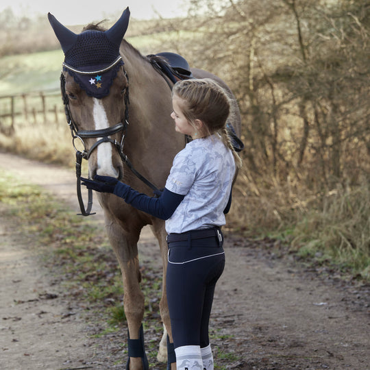 Horze Aubrey Kids High-Waist Breeches w/ Silicone Full Grip image 
