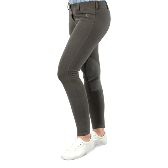 Horze Ella Womens Pull-On Knee Patch Breeches image 