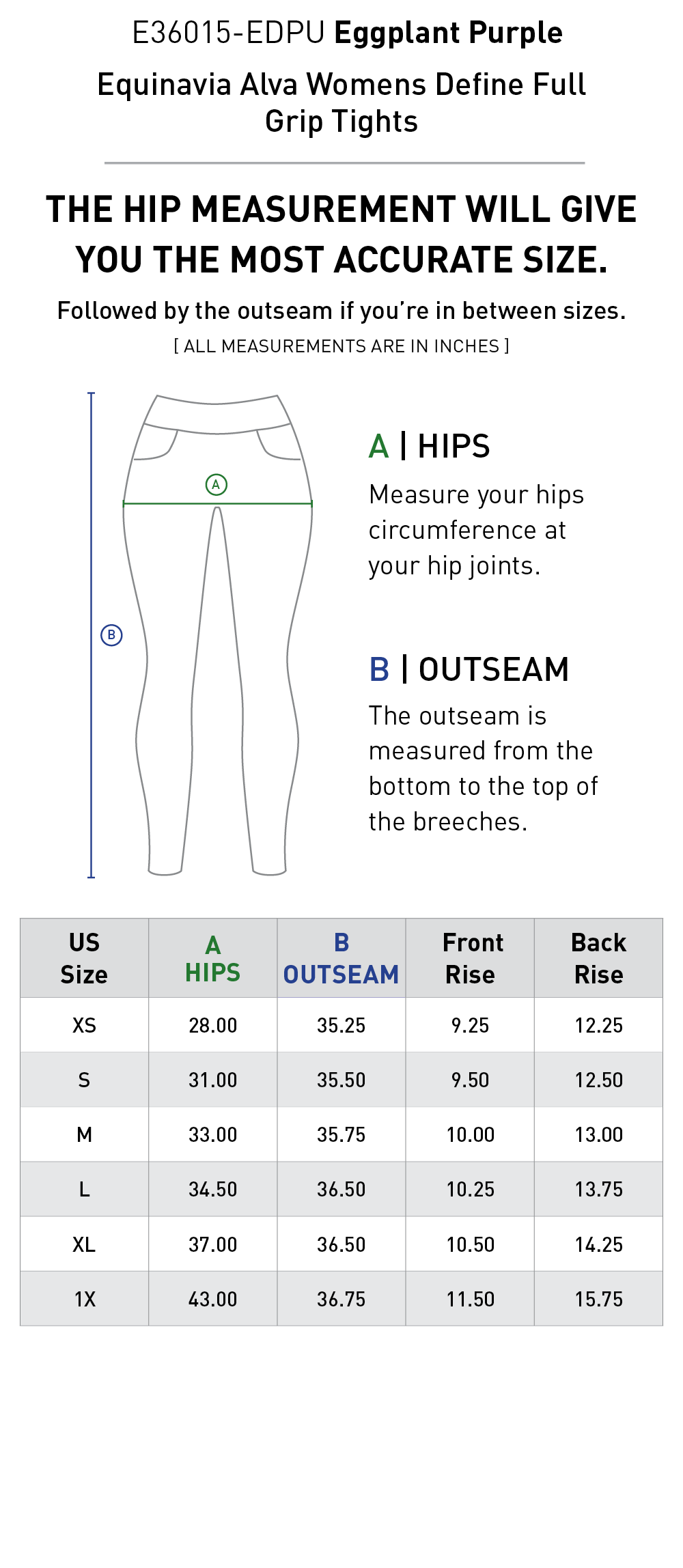 Size chart: Women&