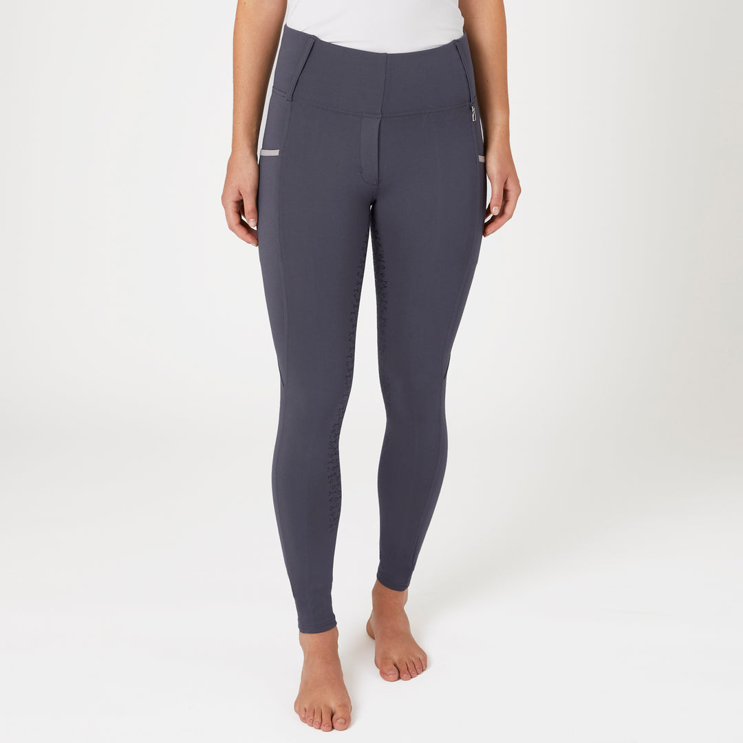 Horze Lucinda Womens High-Waist Tights w/ Silicone Full Grip image 