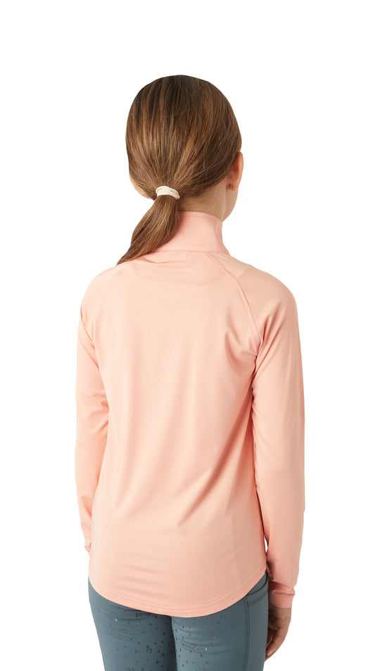 Horze Lola Kids Long Sleeved Half Zip Tec Shirt image 