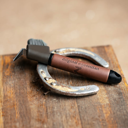 Horze Maddox Leather Handle Hoof Pick image 