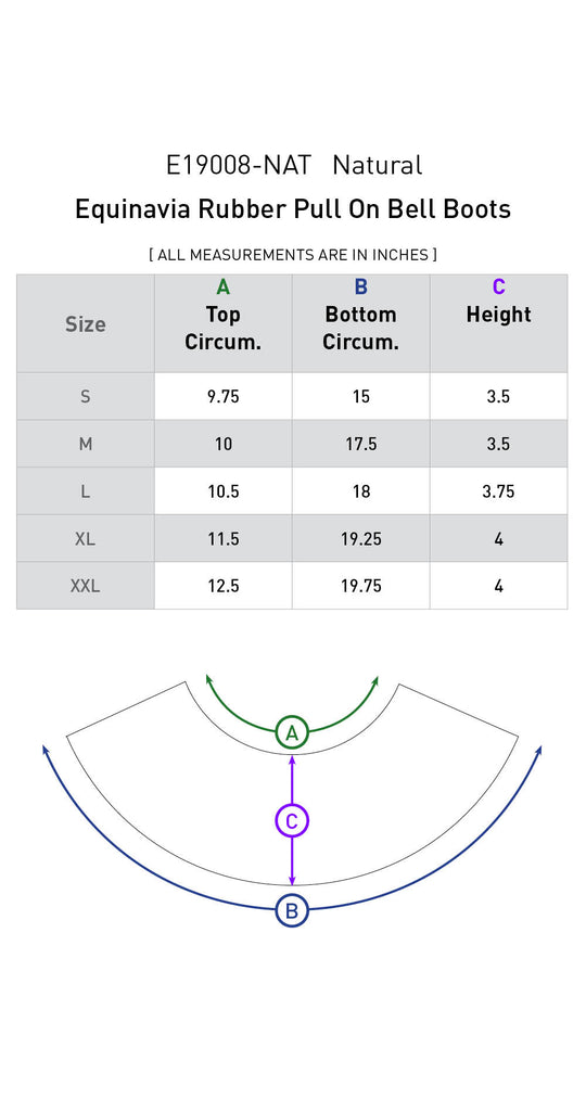 Size chart: Bell Boots