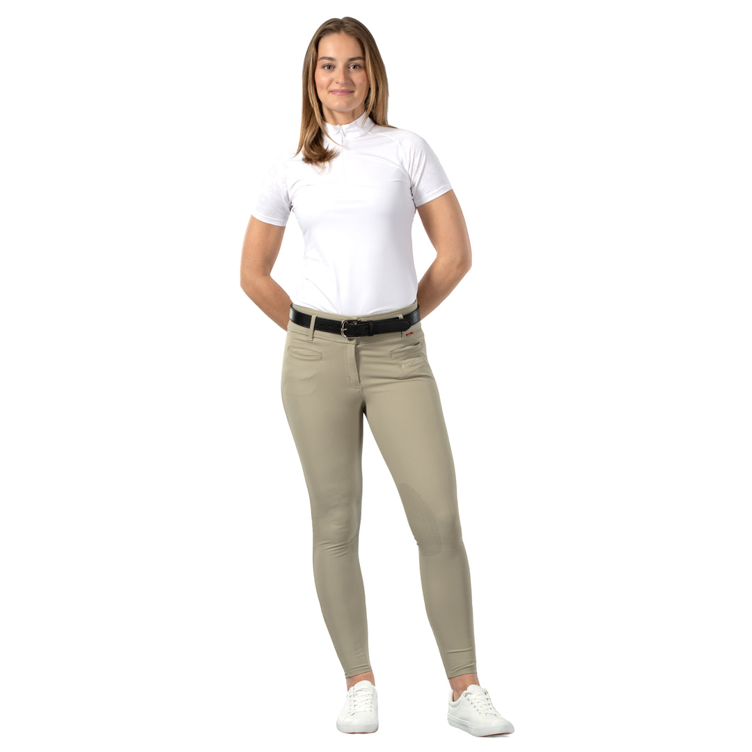B Vertigo Tiffany Womens High Waist Silicone Knee Patch Breeches image 