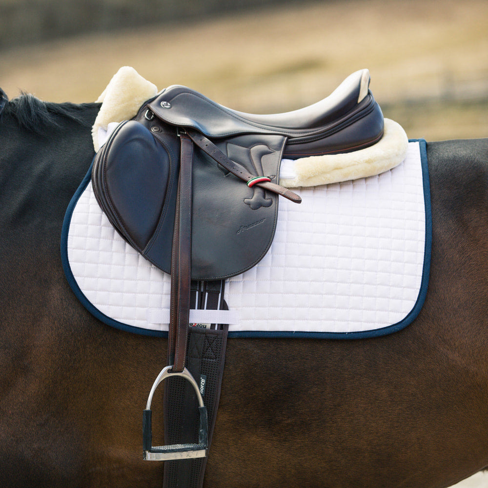 Horze Quilted Half Pad with Faux Fur Trim image #2
