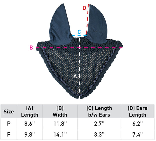 Size chart: Ear Nets