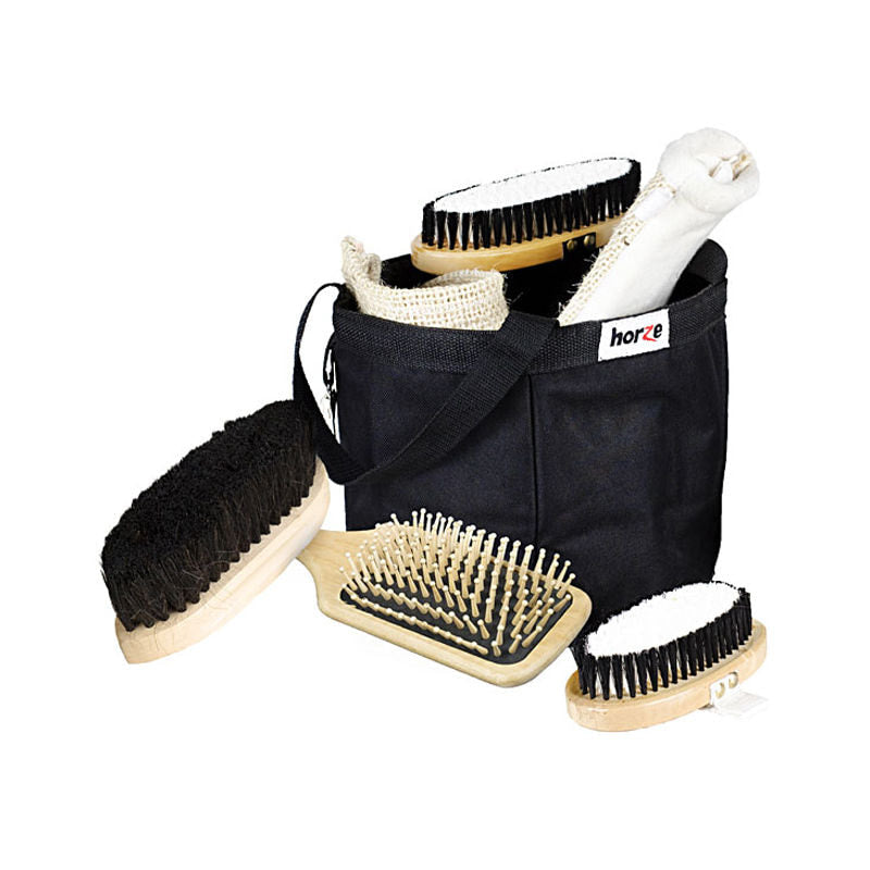 Horze Wooden Grooming Tools and Tote image 