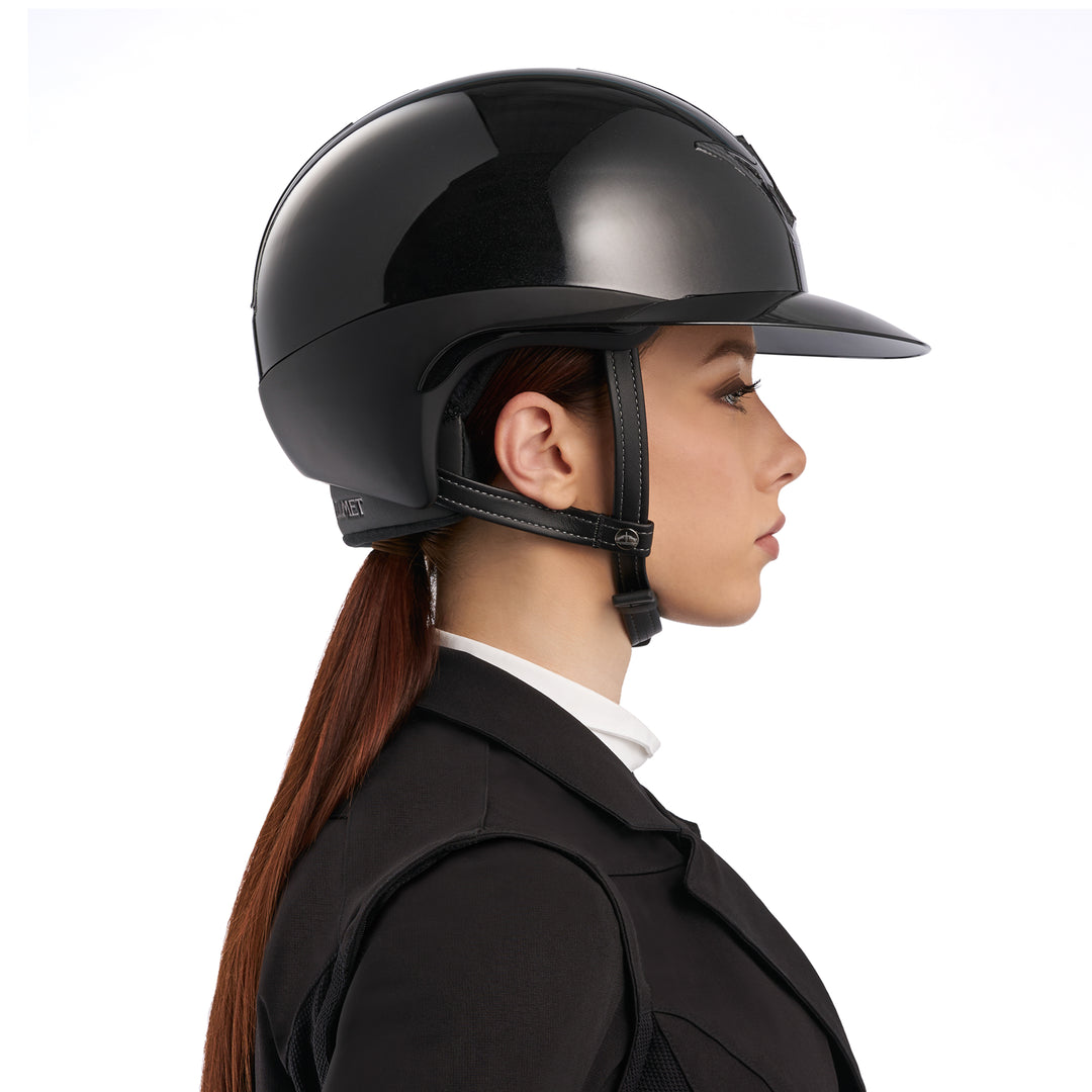 Veredus Vita Carbon GST Glossy Riding Helmet with Wide Visor image 