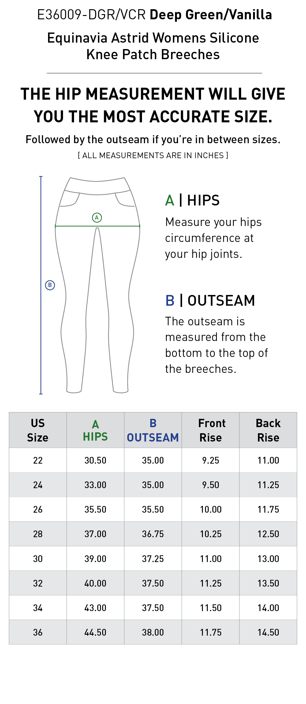 Size chart: Women&