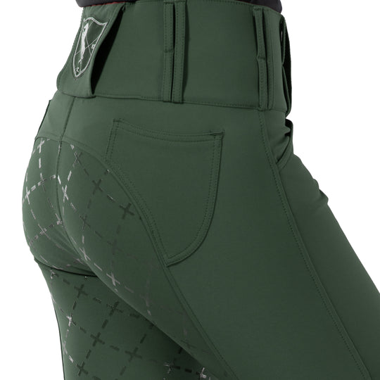 Horze Desiree Womens Silicone Full Seat Breeches with Belt Loops image 