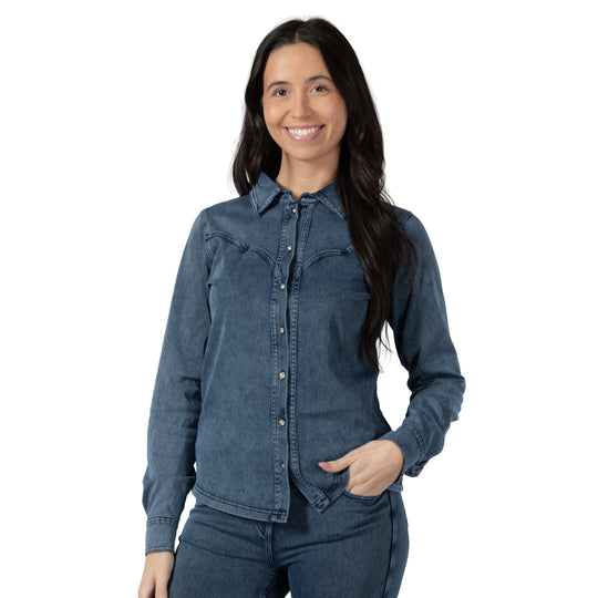 Horze Ulrika Womens Western Stretch Shirt image 