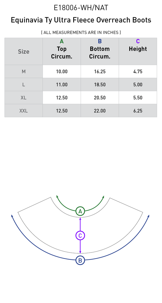 Size chart: Bell Boots