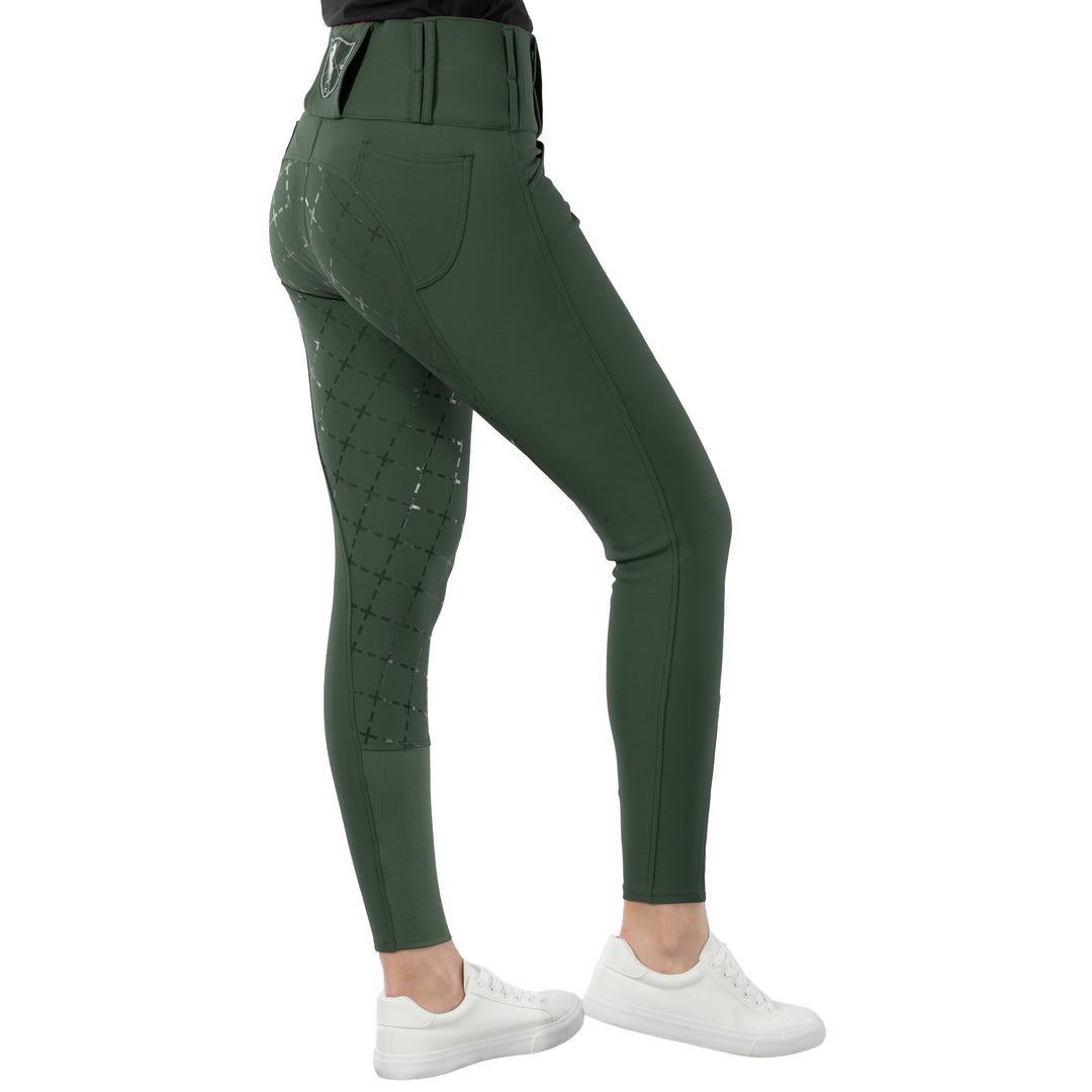 Horze Desiree Womens Silicone Full Seat Breeches with Belt Loops image 