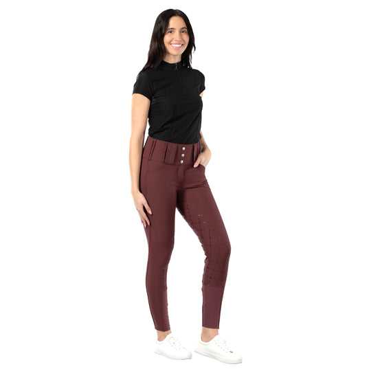 Horze Desiree Womens Silicone Full Seat Breeches with Belt Loops image 