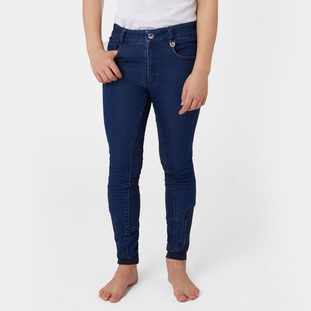 Horze Allison JR Kids Denim Breeches image 