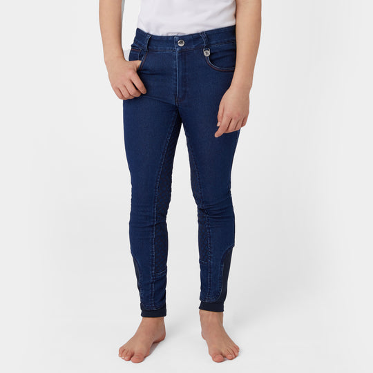 Horze Allison JR Kids Denim Breeches image 