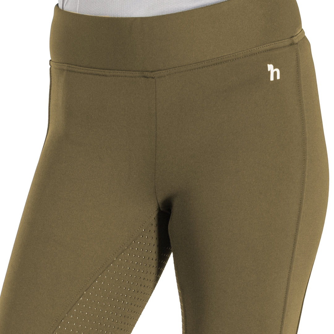 Horze Active Womens Winter Silicone Full Seat Tights w/ Phone Pockets image 