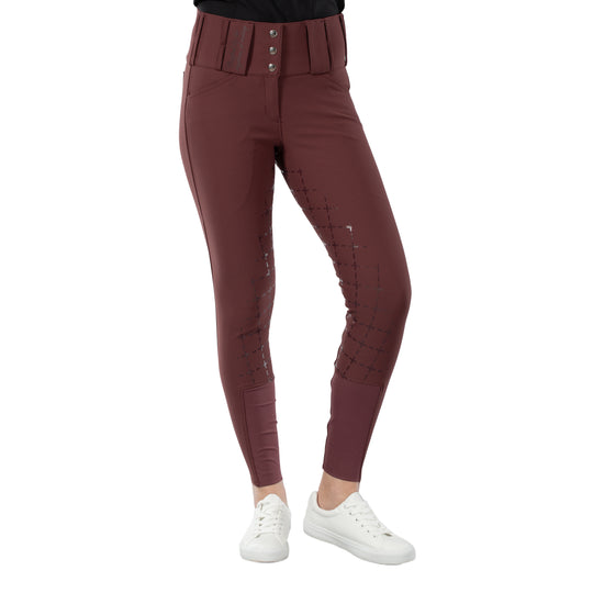 Horze Desiree Womens Silicone Full Seat Breeches with Belt Loops image 