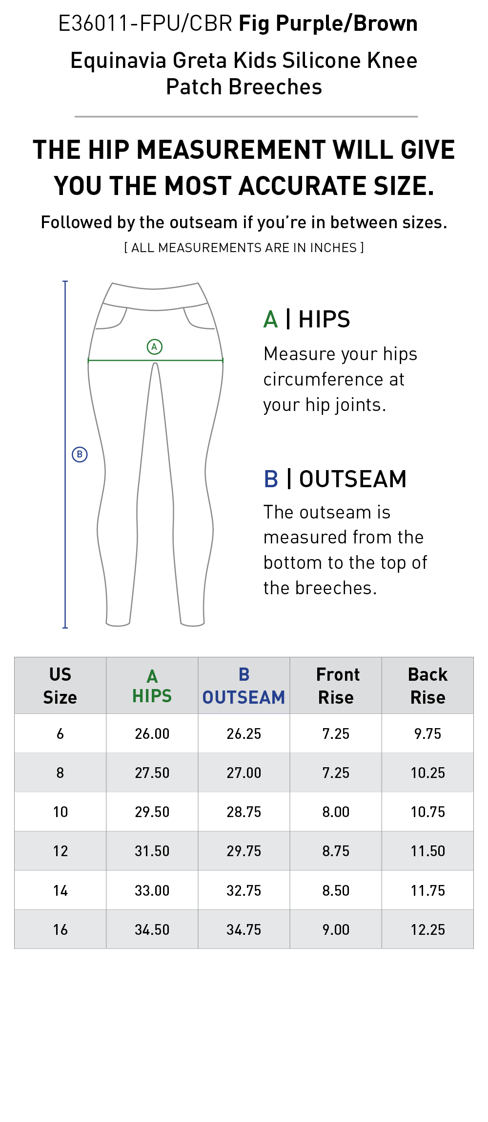 Size chart: Kid&