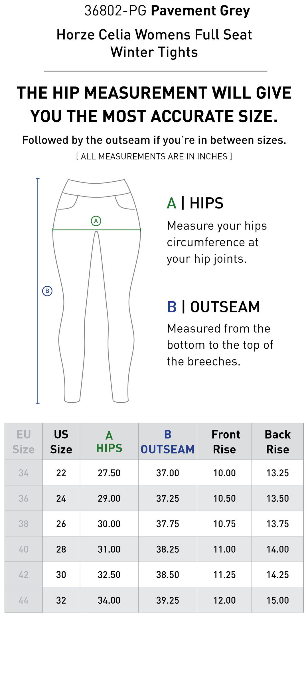 Size chart: Women&