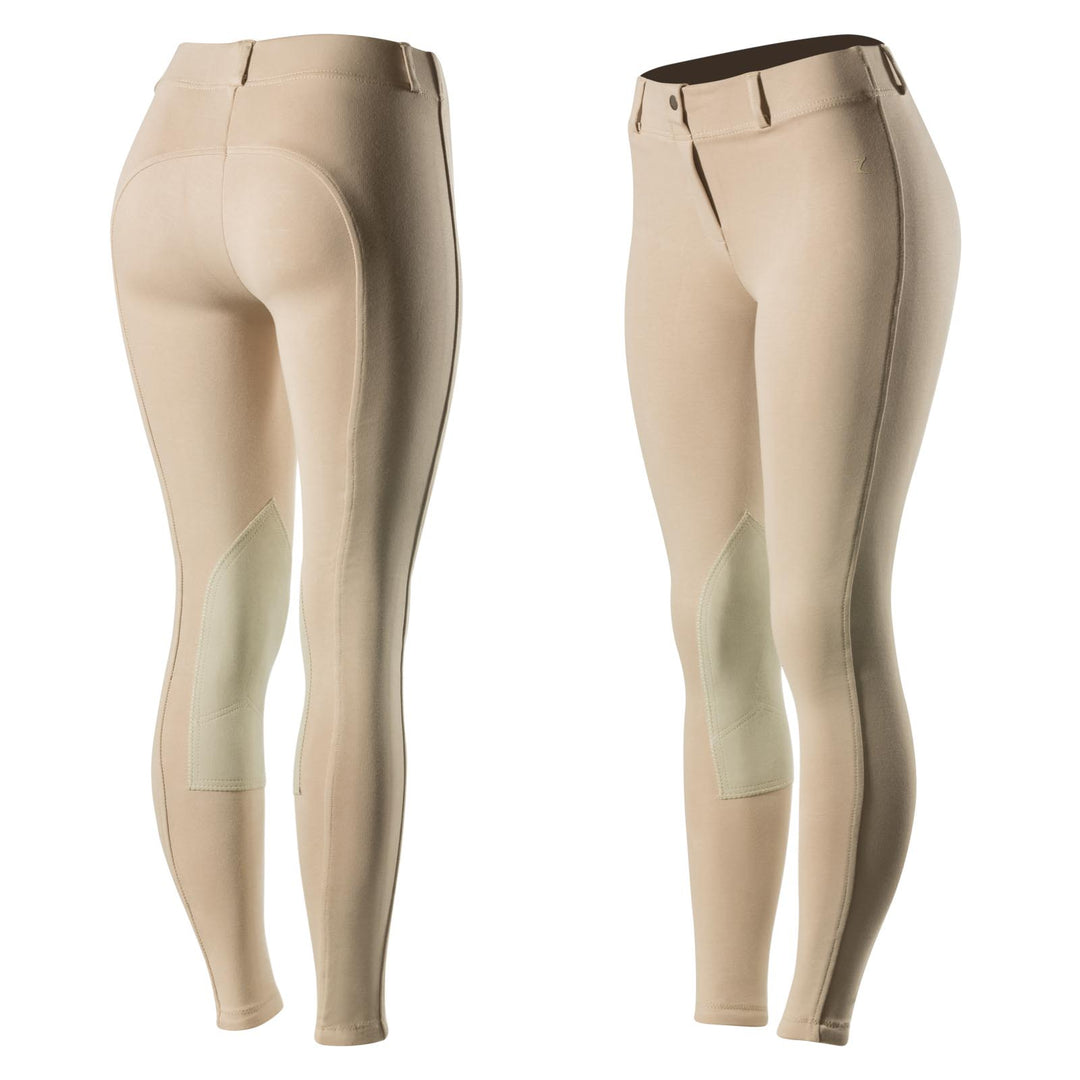 Horze Ella Womens Pull-On Knee Patch Breeches image 