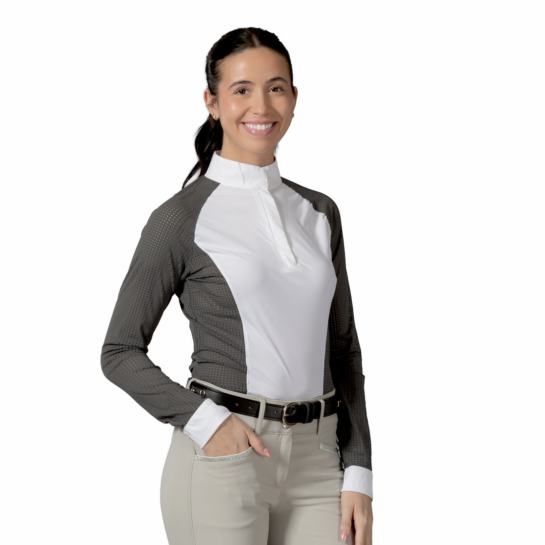 Equinavia Sara Womens Perforated Long Sleeved Show Shirt image 