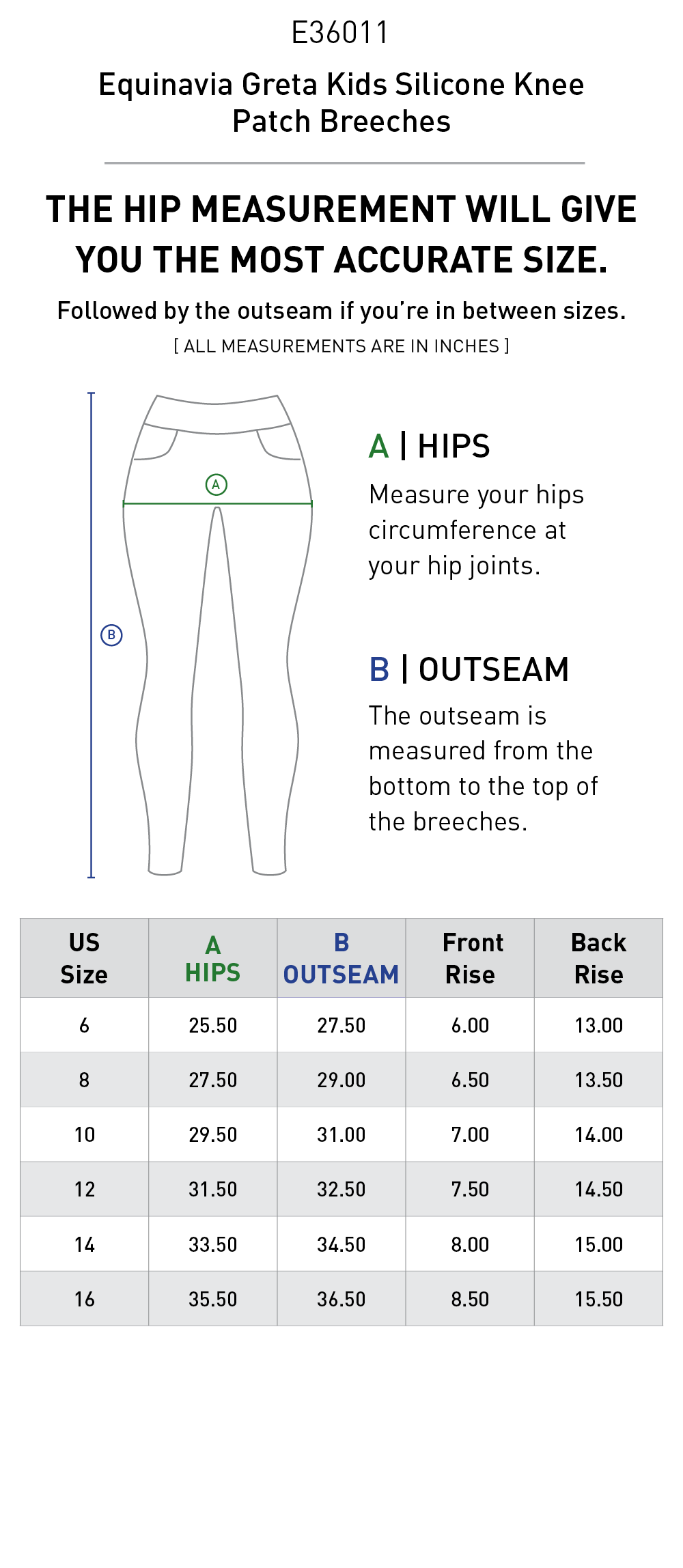 Size chart: Kid&