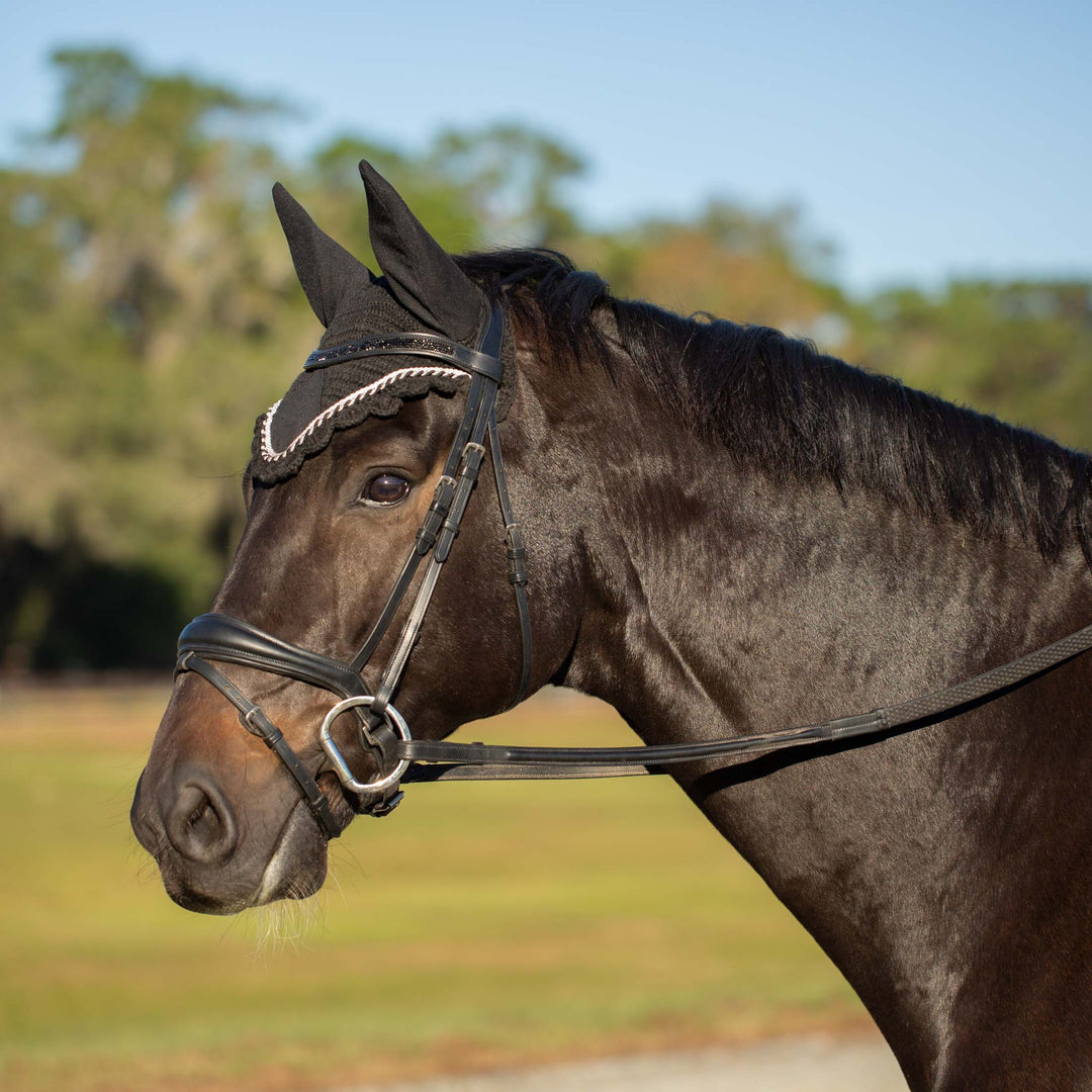 Equinavia Valkyrie Anatomic Dressage Bridle with Rubber Reins image 