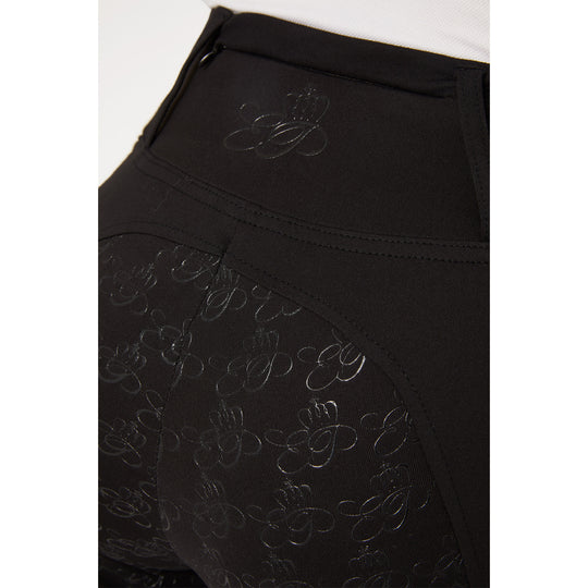 Horze Rosie Womens Full Seat Tights with Rose Gold Zippers image 