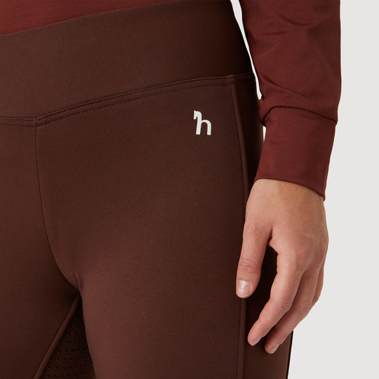 Horze Active Womens Winter Silicone Full Seat Tights w/ Phone Pockets image 