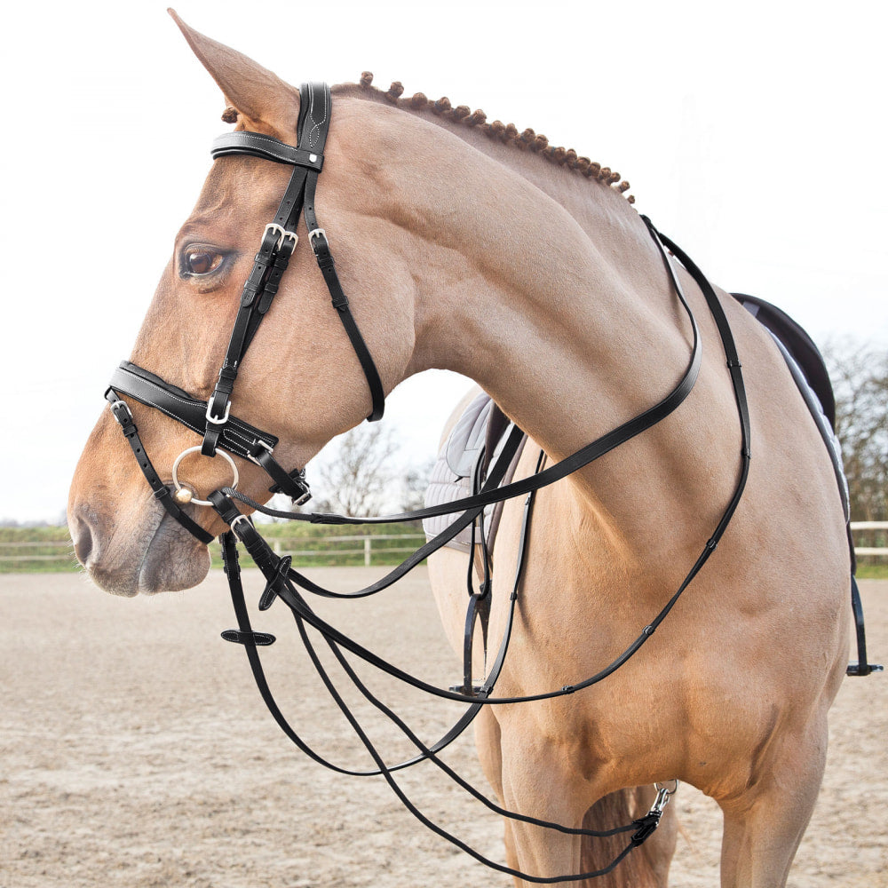 Horze Sparta Nylon/Leather Draw Reins image #2