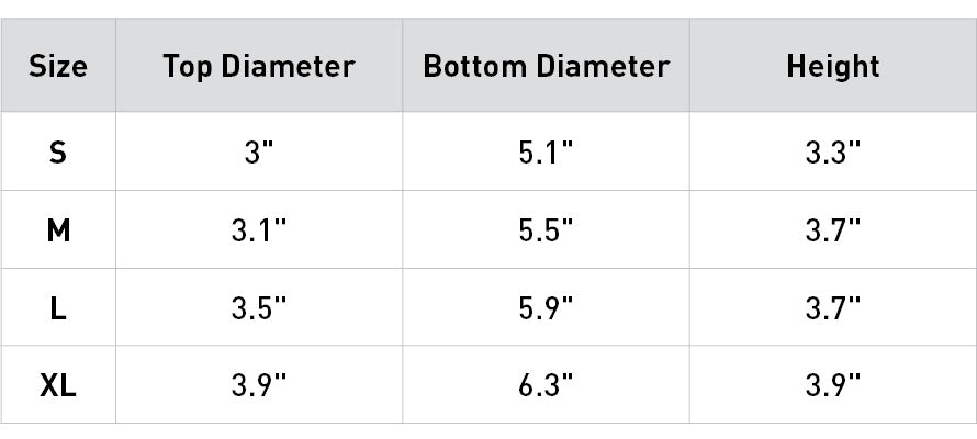 Size chart: Bell Boots