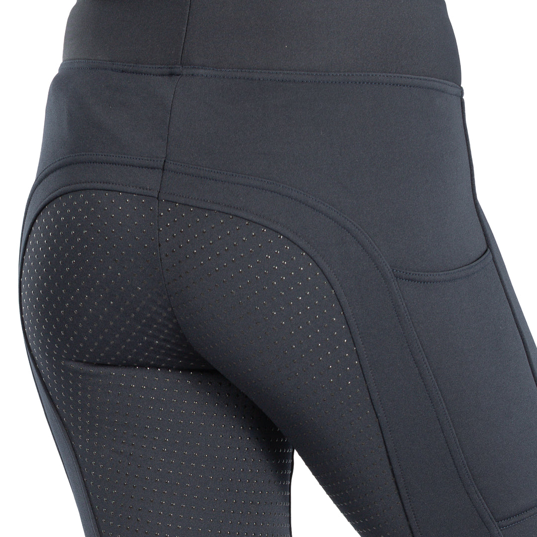 Horze Active Womens Winter Silicone Full Seat Tights w/ Phone Pockets image 