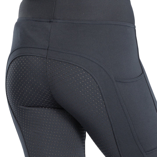 Horze Active Womens Winter Silicone Full Seat Tights w/ Phone Pockets image 