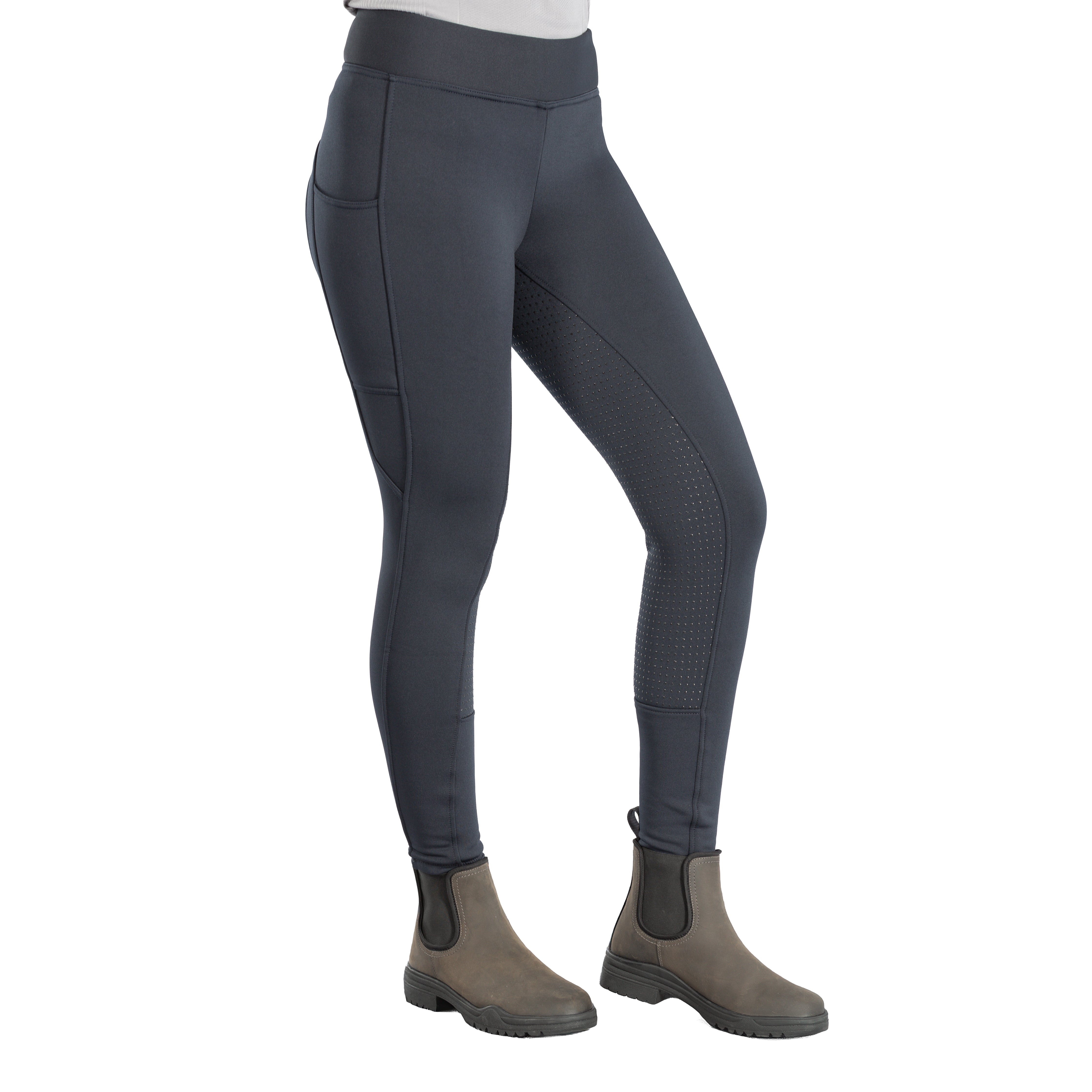 Horze Active Womens Winter Silicone Full Seat Tights w/ Phone Pockets image #1